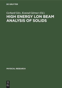 cover of the book High Energy lon Beam Analysis of Solids