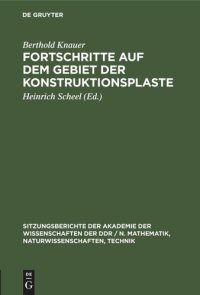 cover of the book Fortschritte auf dem Gebiet der Konstruktionsplaste