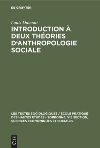 cover of the book Introduction à deux théories d'anthropologie sociale: Groupes de filiation et alliance de mariage