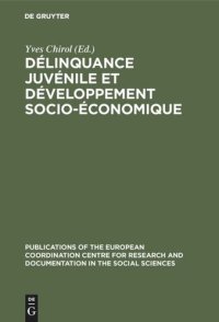 cover of the book Délinquance juvénile et développement socio-économique