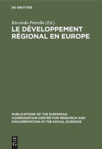 cover of the book Le développement régional en Europe