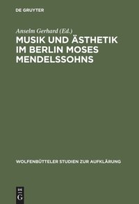 cover of the book Musik und Ästhetik im Berlin Moses Mendelssohns