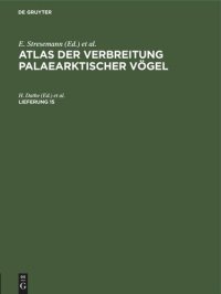 cover of the book Atlas der Verbreitung palaearktischer Vögel: Lieferung 15