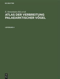 cover of the book Atlas der Verbreitung palaearktischer Vögel: Lieferung 4