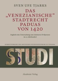 cover of the book BAND 7 Das Venezianische Stadtrecht Paduas von 1420