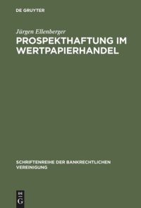 cover of the book Prospekthaftung im Wertpapierhandel