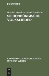 cover of the book Siebenbürgische Volkslieder