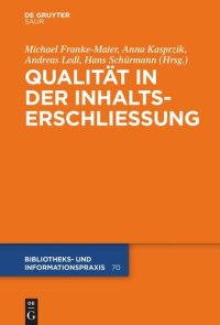 cover of the book Qualität in der Inhaltserschließung