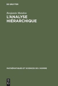 cover of the book L'analyse hiérarchique