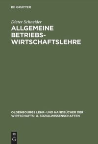 cover of the book Allgemeine Betriebswirtschaftslehre