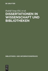 cover of the book Dissertationen in Wissenschaft und Bibliotheken