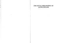 cover of the book The Social Philosophy Of Agnes Heller.