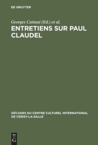 cover of the book Entretiens sur Paul Claudel