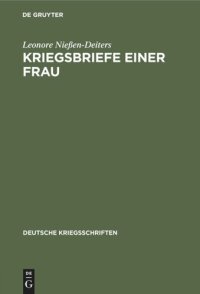 cover of the book Kriegsbriefe einer Frau