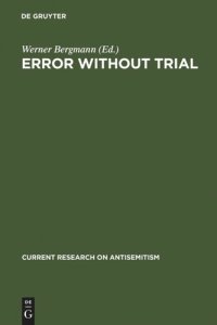 cover of the book Error Without Trial: Psychological Research on Antisemitism