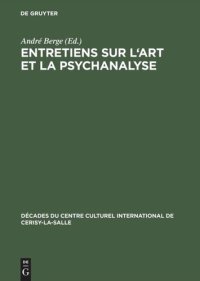 cover of the book Entretiens sur l'art et la psychanalyse