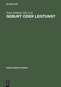 cover of the book Geburt oder Leistung?: Elitenbildung im deutsch-britischen Vergleich