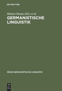 cover of the book Germanistische Linguistik: Konturen eines Faches