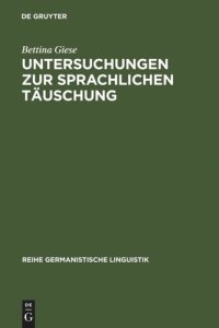 cover of the book Untersuchungen zur sprachlichen Täuschung