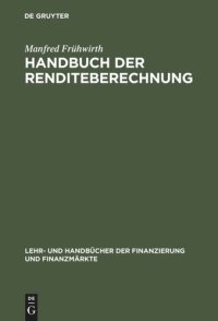 cover of the book Handbuch der Renditeberechnung