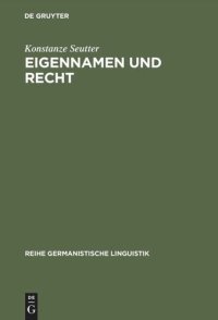 cover of the book Eigennamen und Recht