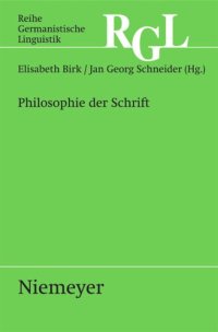 cover of the book Philosophie der Schrift