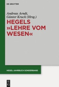 cover of the book Hegels "Lehre vom Wesen"