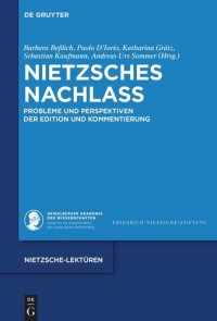 cover of the book Nietzsches Nachlass: Probleme und Perspektiven der Edition und Kommentierung