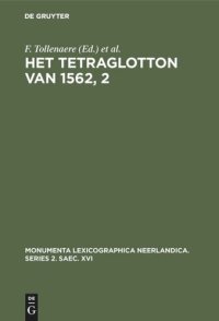 cover of the book Het Tetraglotton van 1562, 2