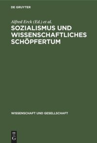 cover of the book Sozialismus und wissenschaftliches Schöpfertum