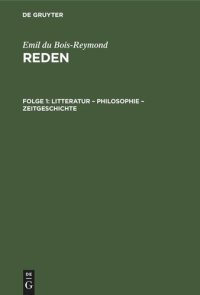 cover of the book Reden: Folge 1 Litteratur – Philosophie – Zeitgeschichte