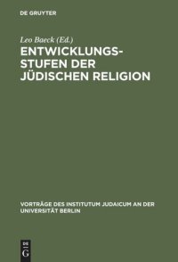 cover of the book Entwicklungsstufen der jüdischen Religion