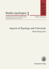 cover of the book Aspects of Typology and Universals