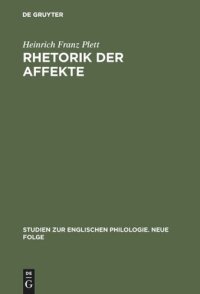 cover of the book Rhetorik der Affekte: Englische Wirkungsästhetik im Zeitalter der Renaissance