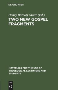 cover of the book Two New Gospel Fragments