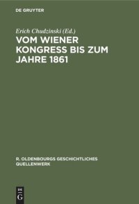 cover of the book Vom Wiener Kongreß bis zum Jahre 1861