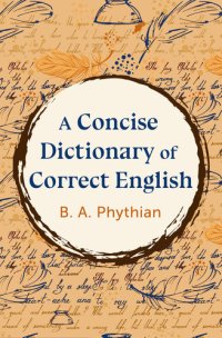 cover of the book A Concise Dictionary of Correct English