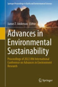 cover of the book Advances in Environmental Sustainability: Proceedings of 2022 8th International Conference on Advances in Environment Research