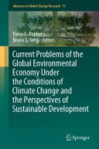 cover of the book Current Problems of the Global Environmental Economy Under the Conditions of Climate Change and the Perspectives of Sustainable Development