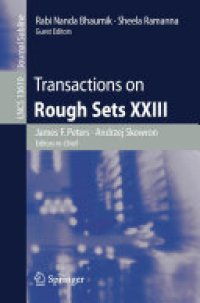 cover of the book Transactions on Rough Sets XXIII