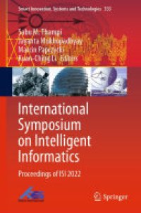 cover of the book International Symposium on Intelligent Informatics: Proceedings of ISI 2022