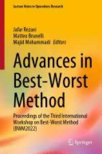 cover of the book Advances in Best-Worst Method: Proceedings of the Third International Workshop on Best-Worst Method (BWM2022)