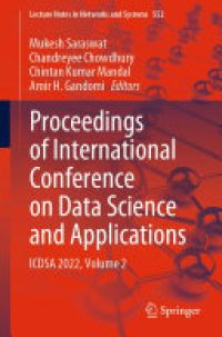 cover of the book Proceedings of International Conference on Data Science and Applications: ICDSA 2022, Volume 2