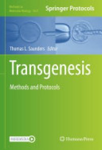 cover of the book Transgenesis: Methods and Protocols