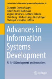 cover of the book Advances in Information Systems Development: AI for IS Development and Operations