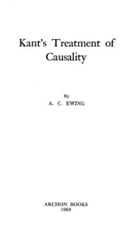 cover of the book Kant's Treatment of Causality,