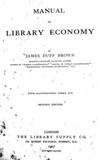 cover of the book Manual of Library Economy