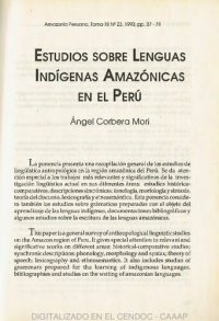 cover of the book Estudios sobre lenguas indígenas amazónicas en el Perú