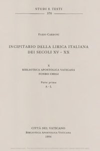 cover of the book Incipitario della lirica italiana dei secoli XV-XX