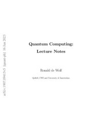 cover of the book Quantum Computing: Lecture Notes